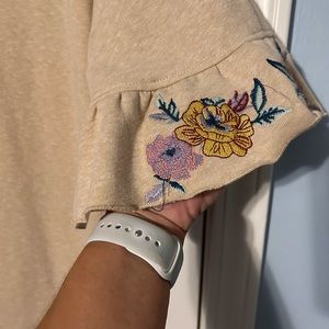 Embroidered women’s  dress with pockets size large. Kori brand